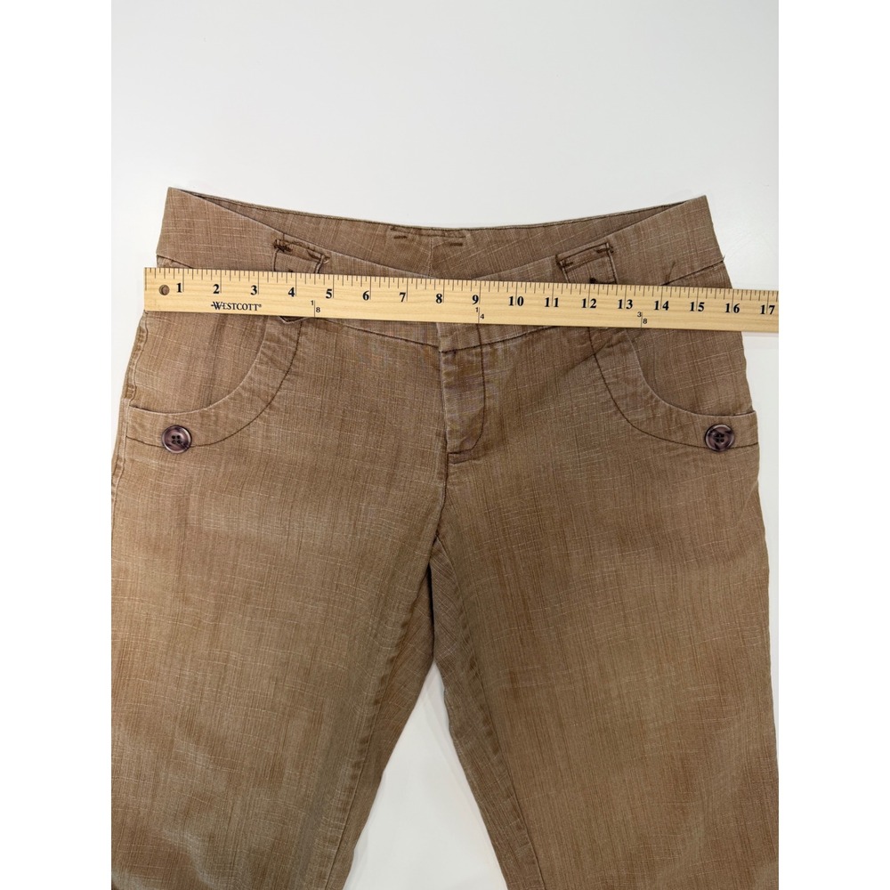 Odds 'n Evens Women's Brown Khaki Shorts‎ Bermuda Long Size 7 - Picture 3 of 9